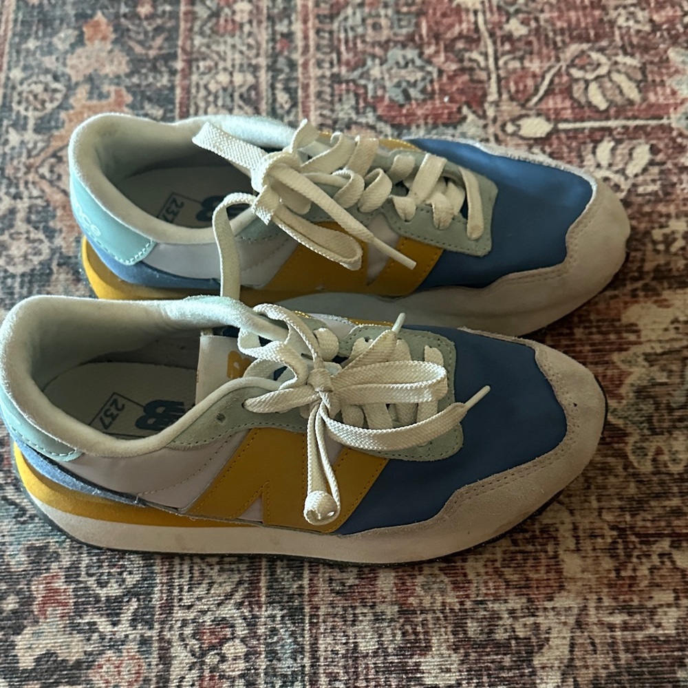 New Balance Blue and Yellow Retro Sneakers